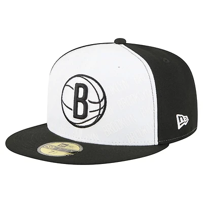 New Era Black Brooklyn Nets Repeat 59Fifty Fitted Hat