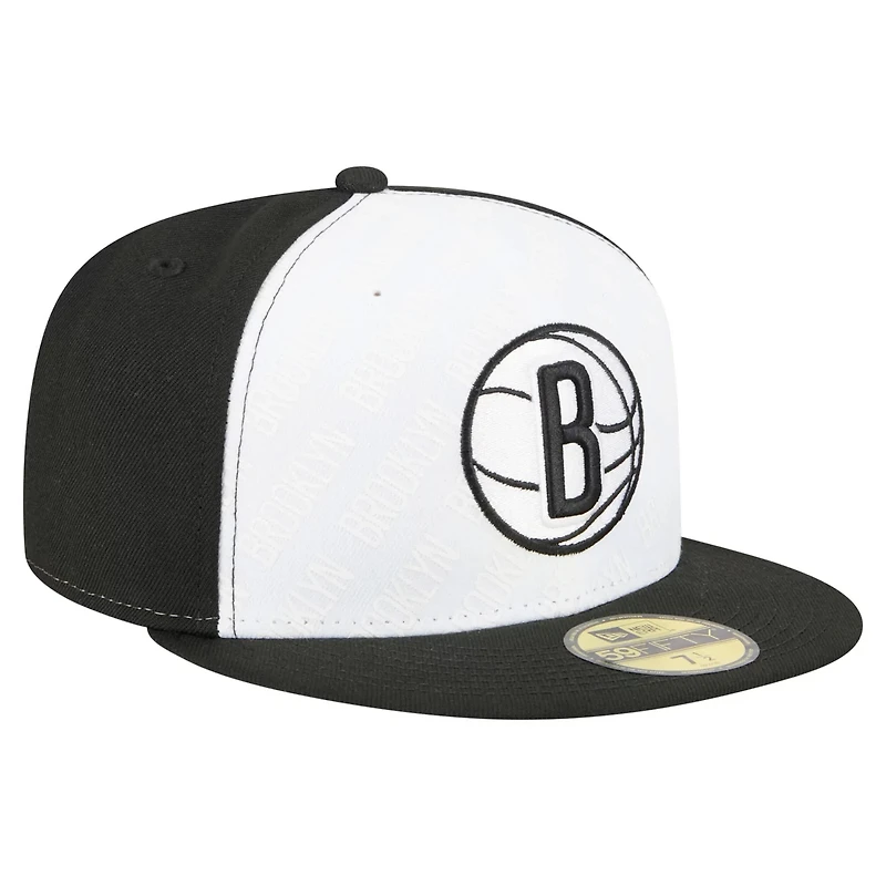 New Era Black Brooklyn Nets Repeat 59Fifty Fitted Hat