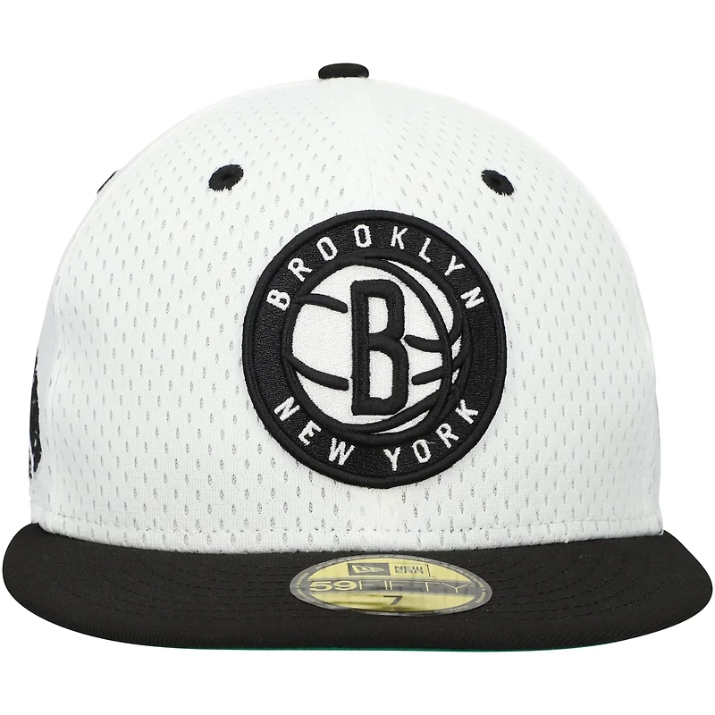 New Era Black Brooklyn Nets Throwback 2Tone 59FIFTY Fitted Hat