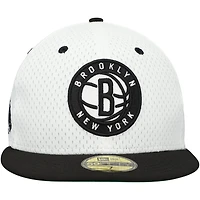 New Era Black Brooklyn Nets Throwback 2Tone 59FIFTY Fitted Hat