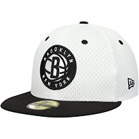 New Era Black Brooklyn Nets Throwback 2Tone 59FIFTY Fitted Hat