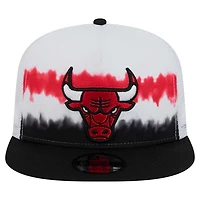 New Era Black Chicago Bulls Dip-Dye 9FIFTY A-Frame Trucker Snapback Hat
