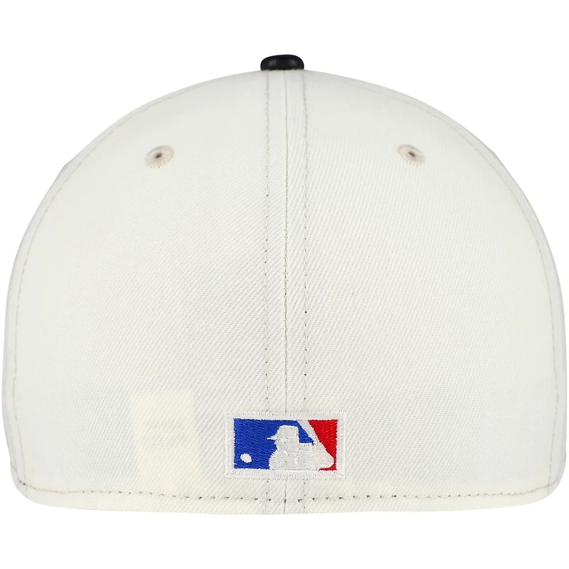 New Era Black Chicago Bulls Faux Leather Visor Two-Tone 59FIFTY Fitted Hat