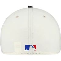 New Era Black Chicago Bulls Faux Leather Visor Two-Tone 59FIFTY Fitted Hat