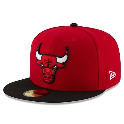 New Era Black Chicago Bulls Official Team Color 2Tone 59FIFTY Fitted Hat