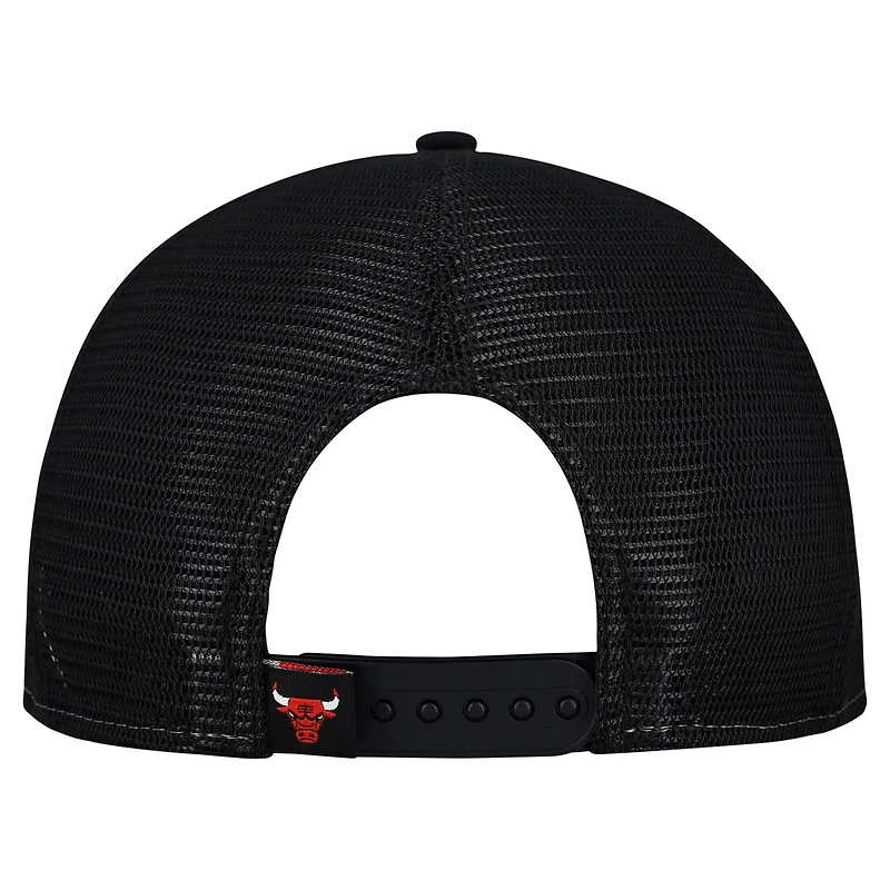 New Era Black Chicago Bulls Outdoor Split Panel 9FIFTY Snapback Hat