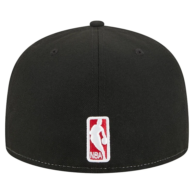 New Era Black Chicago Bulls Repeat 59Fifty Fitted Hat