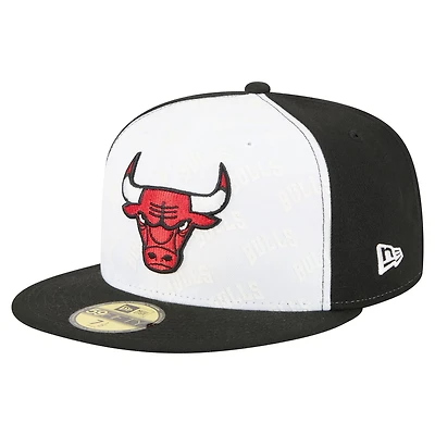 New Era Black Chicago Bulls Repeat 59Fifty Fitted Hat