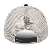 New Era Black Chicago Bulls Throwback Patch Trucker 9FORTY Adjustable Hat