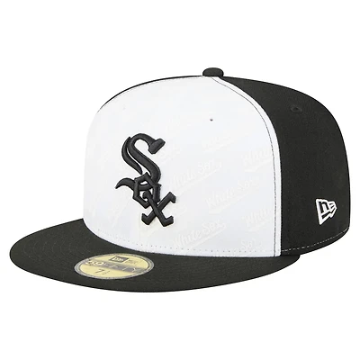 New Era Black Chicago Sox Repeat 59FIFTY Fitted Hat