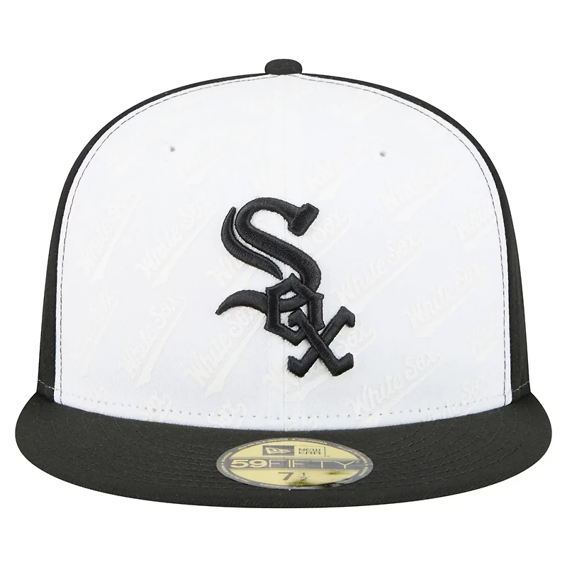 New Era Black Chicago Sox Repeat 59FIFTY Fitted Hat