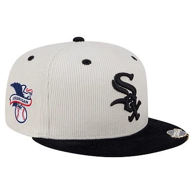 New Era Black Chicago White Sox Two-Tone Corduroy 59FIFTY Fitted Hat