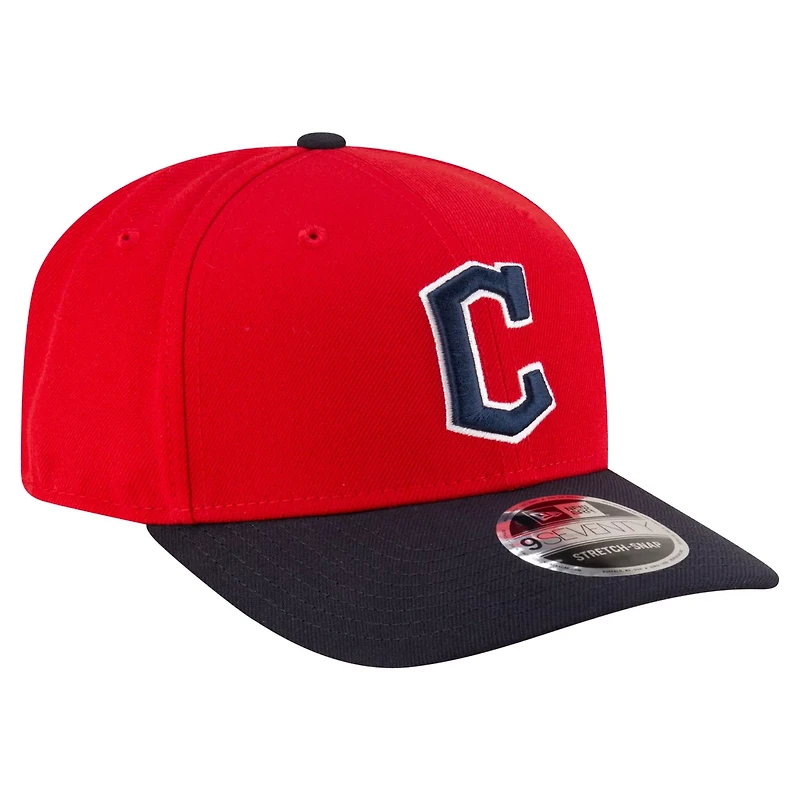 New Era Black Cleveland Guardians Player Replica 9SEVENTY Adjustable Hat