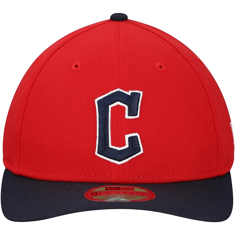 New Era Black Cleveland Guardians Replica 9FORTY Adjustable Hat