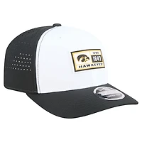 New Era Black Iowa Hawkeyes Perforated Patched 9SEVENTY Adjustable Hat