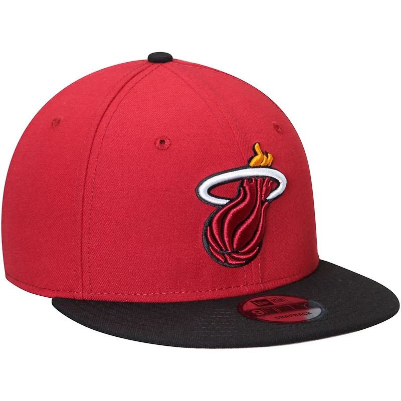 New Era Black Miami Heat 2-Tone 9FIFTY Adjustable Snapback Hat
