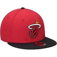 New Era Black Miami Heat 2-Tone 9FIFTY Adjustable Snapback Hat