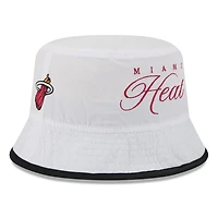 New Era Black Miami Heat 2025 NBA Draft Nylon Bucket Hat