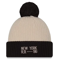 New Era Black New York Red Bulls 2025 Jersey Hook Cuffed Knit Hat with Pom