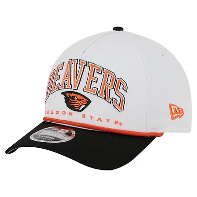 New Era Black Oregon State Beavers Arch Two-Tone Rope 9FORTY A-Frame M-Crown Adjustable Hat
