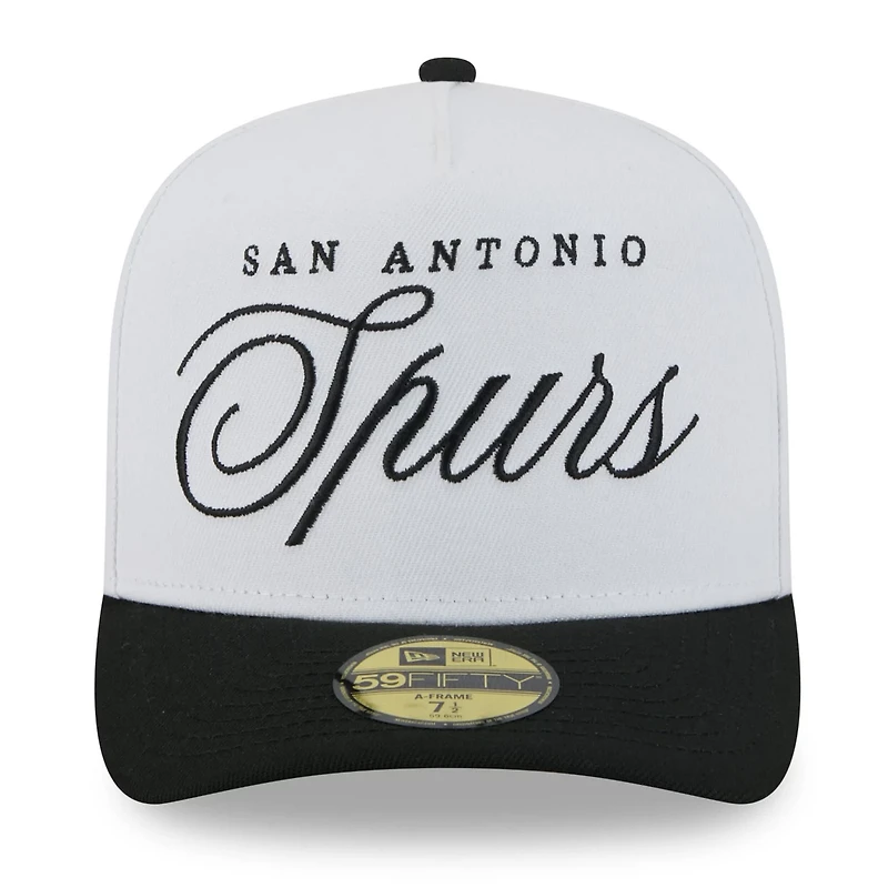 New Era Black San Antonio Spurs 2025 NBA Draft A-Frame 59FIFTY Fitted Hat
