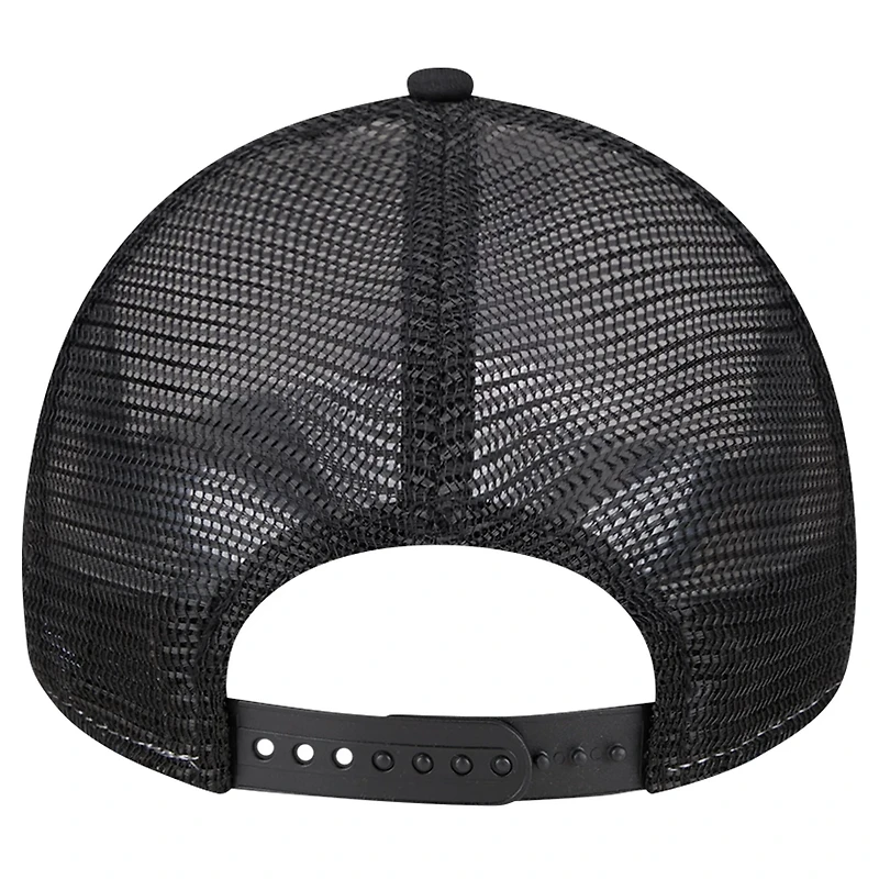 New Era Black San Francisco Giants Checkered Flag A-Frame Trucker 9FORTY Adjustable Hat