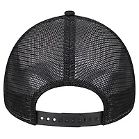 New Era Black San Francisco Giants Checkered Flag A-Frame Trucker 9FORTY Adjustable Hat