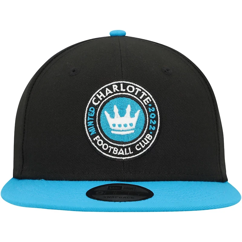 New Era Blue Charlotte FC Two-Tone 9FIFTY Snapback Hat