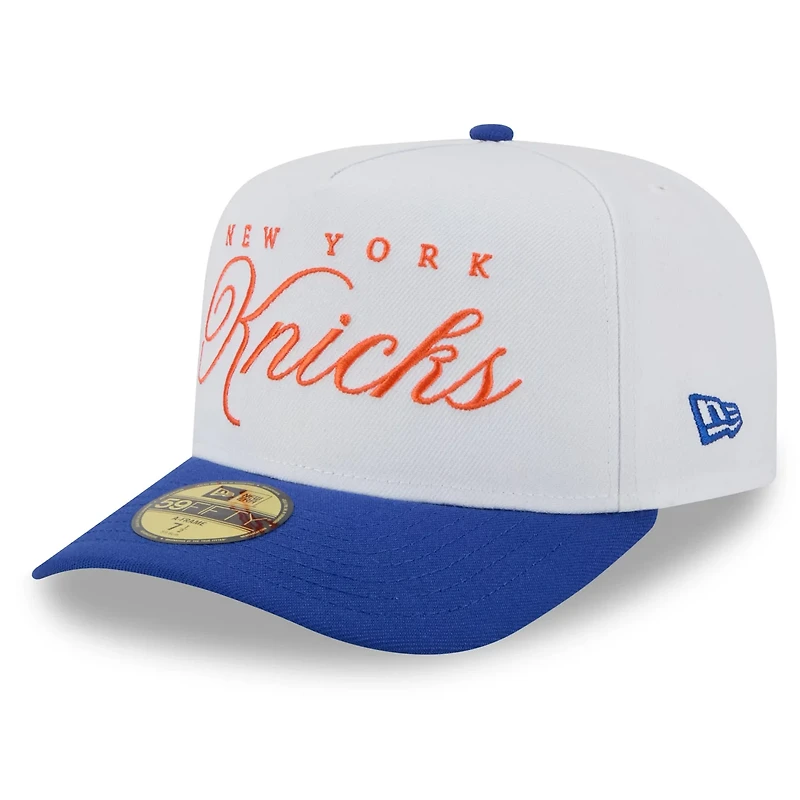 New Era Blue New York Knicks 2025 NBA Draft A-Frame 59FIFTY Fitted Hat