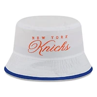 New Era Blue New York Knicks 2025 NBA Draft Nylon Bucket Hat