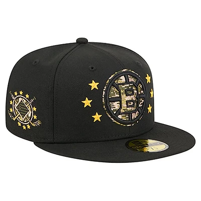 New Era Boston Bruins Military Appreciation Digital Camo Stars 59FIFTY Fitted Hat
