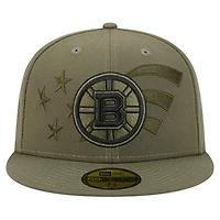 New Era Boston Bruins Military Appreciation Flag 59FIFTY Fitted Hat