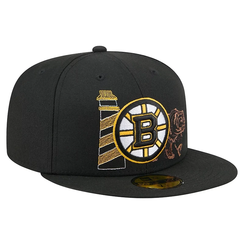 New Era Boston Bruins State Stitch 59FIFTY Fitted Hat