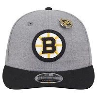 New Era Boston Bruins Wool Pin Low Profile 9FIFTY Snapback Hat