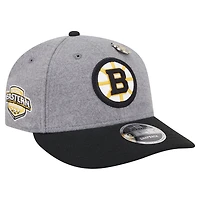 New Era Boston Bruins Wool Pin Low Profile 9FIFTY Snapback Hat
