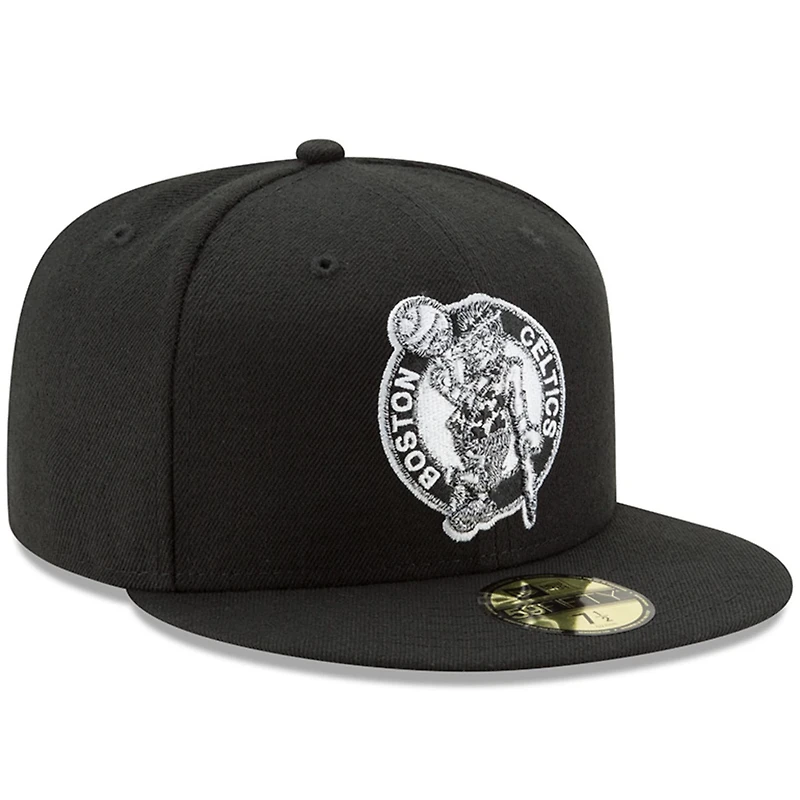 New Era Boston Celtics  White Logo 59FIFTY Fitted Hat