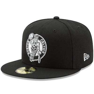 New Era Boston Celtics  White Logo 59FIFTY Fitted Hat