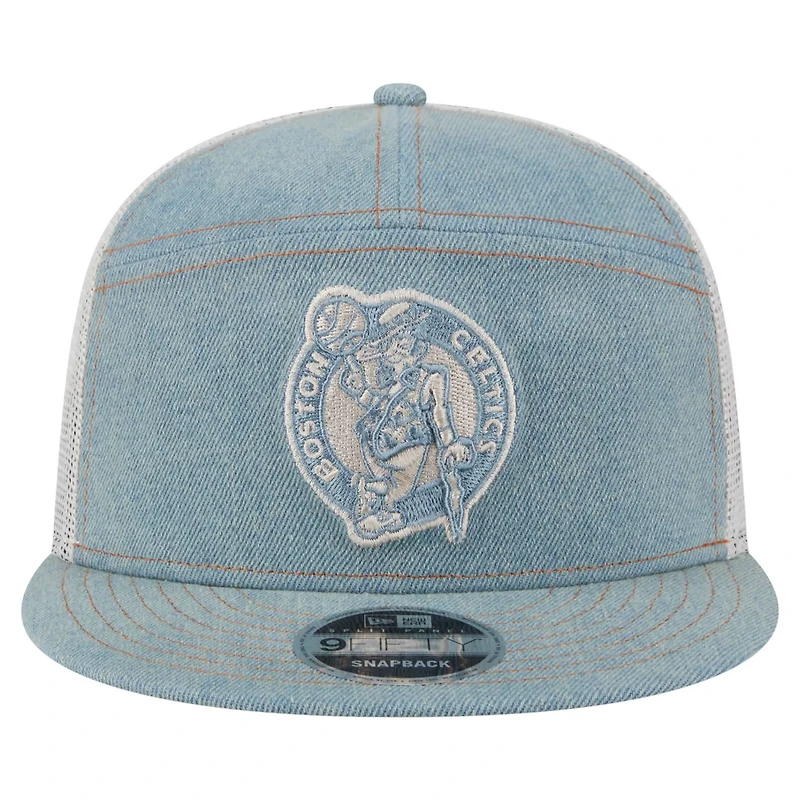 New Era Boston Celtics Adventure Split Panel 9FIFTY Snapback Trucker Hat