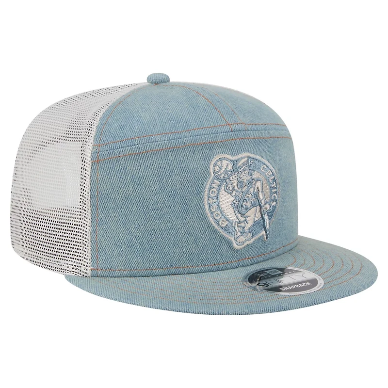 New Era Boston Celtics Adventure Split Panel 9FIFTY Snapback Trucker Hat