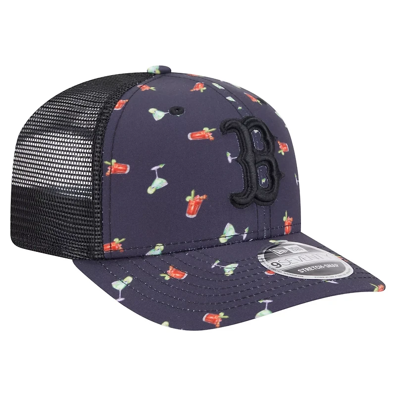 New Era Boston Red Sox Adventure Drinks Pattern 9SEVENTY Stretch-Snap Hat