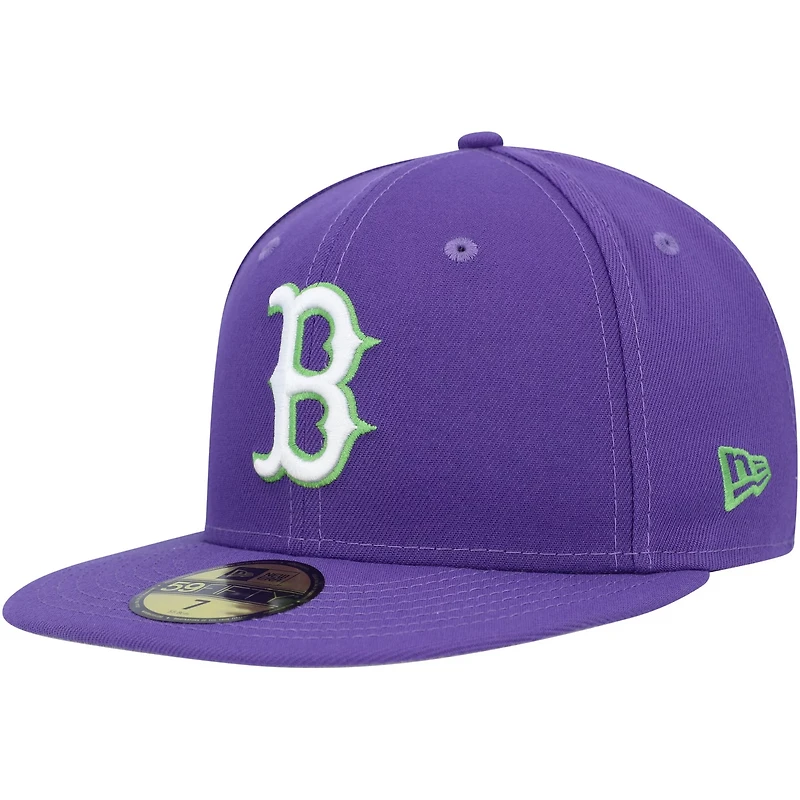 New Era Boston Red Sox Lime Side Patch 59FIFTY Fitted Hat