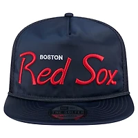 New Era Boston Red Sox Retro Satin Script Golfer Adjustable Hat