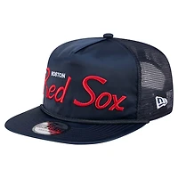 New Era Boston Red Sox Retro Satin Script Golfer Adjustable Hat