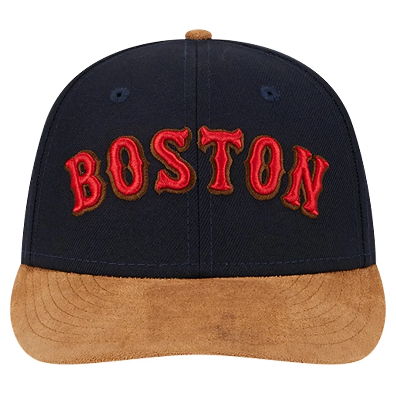 New Era Boston Red Sox Team Suede Visor Low Profile 59FIFTY Fitted Hat