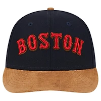 New Era Boston Red Sox Team Suede Visor Low Profile 59FIFTY Fitted Hat