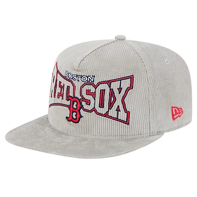 New Era Boston Sox Corduroy Golfer Snapback Hat