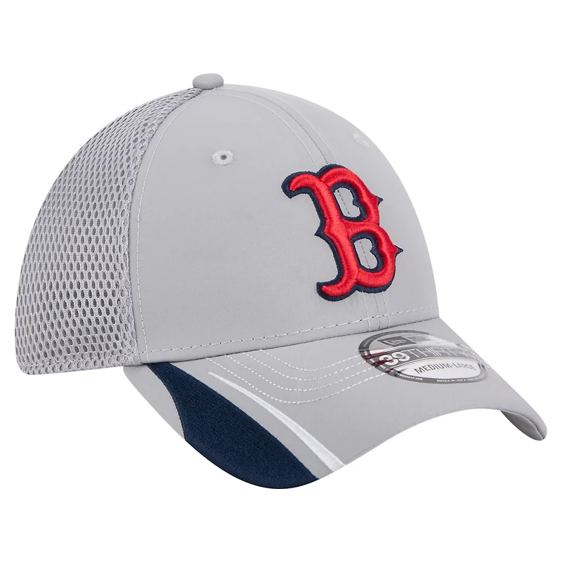 New Era Boston Sox Linear 39THIRTY Flex-Fit Hat