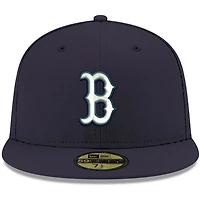 New Era Boston Sox White Logo 59FIFTY Fitted Hat