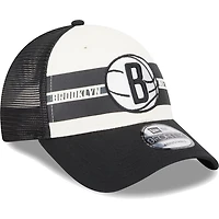 New Era Brooklyn Nets Stripes 9FORTY Trucker Snapback Hat