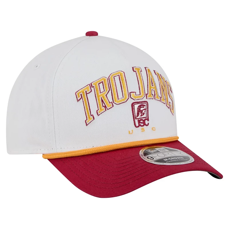 New Era Cardinal USC Trojans Arch Two-Tone Rope 9FORTY A-Frame M-Crown Adjustable Hat